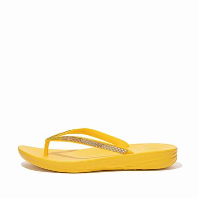 Fitflop Iqushion Ombre Sparkle - Flip Flops Damen - Orange Gelb (DGH629754)